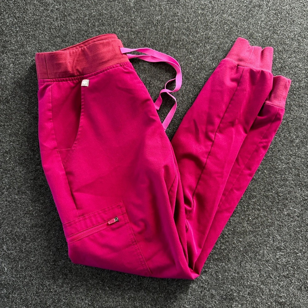 FIGS Zamora Jogger Scrub Pants Pink Technical Collection W18SW2005 Womens XS